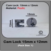 15mm x 12mm Cam Lock Plastic | Fittings and Spare 