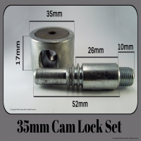 35mm x 17mm Cam Lock | Spares Set (Closed)